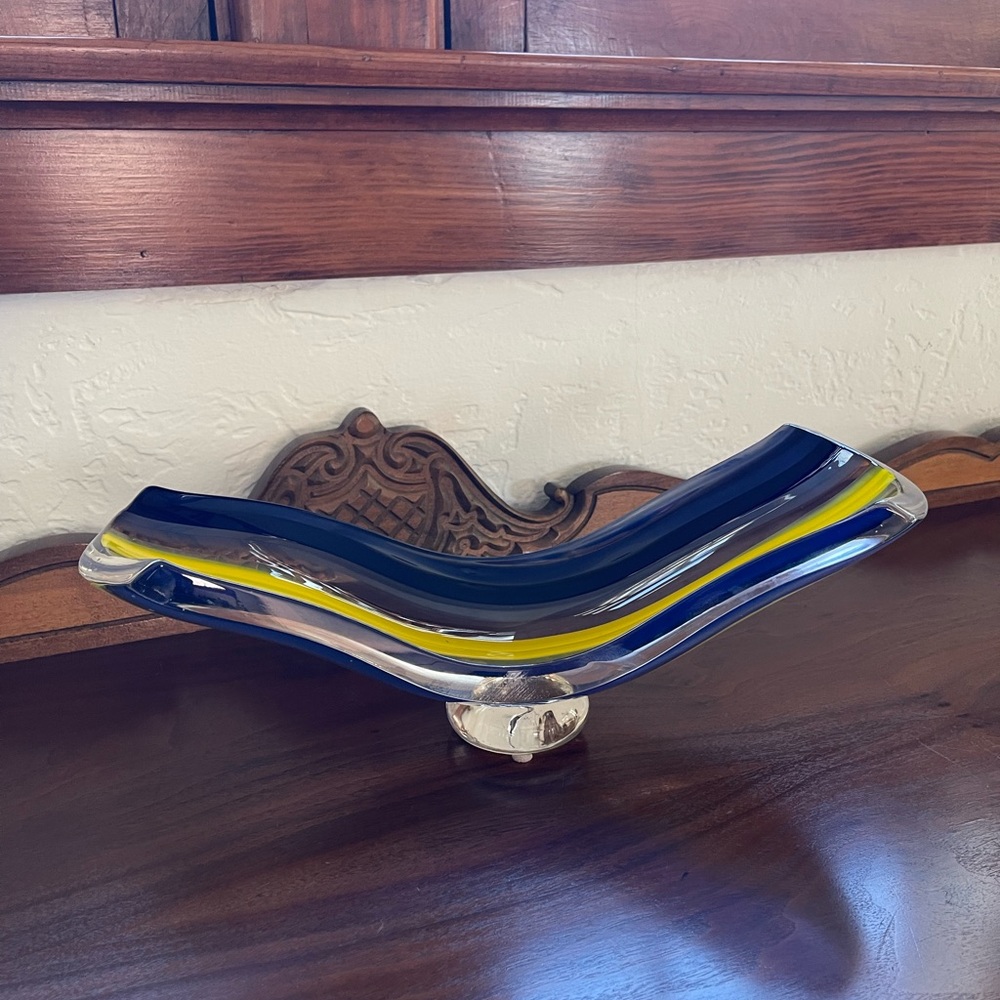 Vintage MCM Hand Blown Art Glass